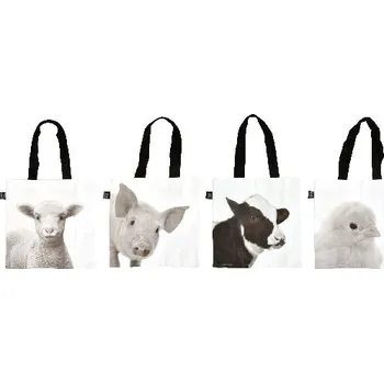 Taška nákupní B&W Farmářská zvířátka, M, balení obsahuje 4 ks!|Esschert Design