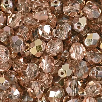 Dětské navlékací korálky Manumi české broušené korálky 6 mm Apollo Gold