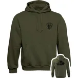 Mikina s kapucí 41. mechanizovaný prapor - PANDUR - olivová