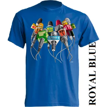 Dívčí tričko detske-levne-bavlnene-tricko-potisk-mikrofony-superstar Barva: Royal blue - královsky modrá, velikost: 152