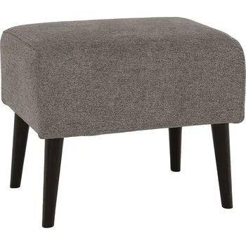 Taburet Taburet SAMY látka šedá, nohy dřevo černé