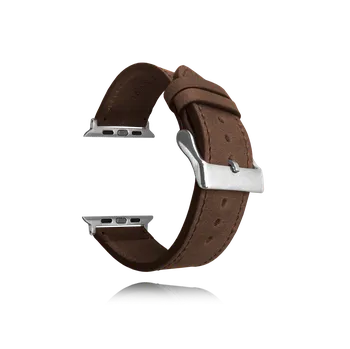 Řemínek na hodinky Hnědý kožený řemínek LAVVU pro APPLE WATCH LSXACS Šířka řemínku pro Apple Watch: 42-44