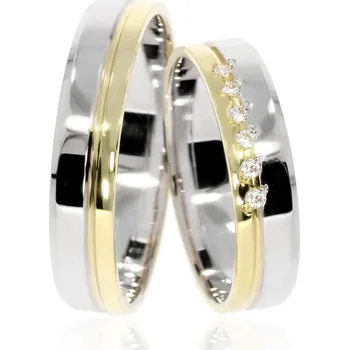 Prsten Zlatnictví Helios Zlaté snubní prsteny D-37 Kameny: Se Zirkony