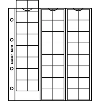 Obal pro sběratelský předmět Lindner KARAT 48 polí do 22 mm Barva mezilistů: červená
