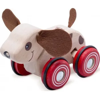 Dřevěná hračka Wonderworld Pejsek na kolečkách