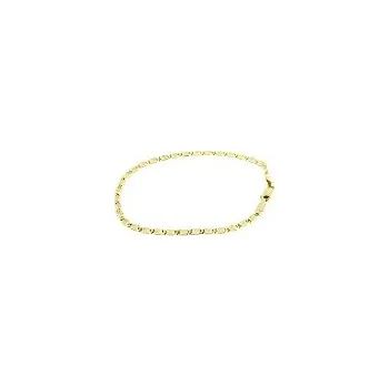 Náramek Náramek žluté zlato Plochý žiletky broušený čtvereček FE-1097 - délka 19cm