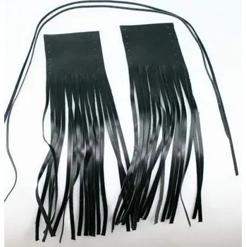 Řídítka Bikersmode opletení / třásně na řidítka kožené