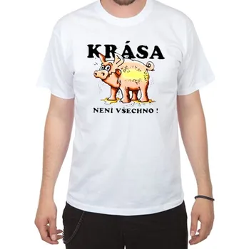 Bílé tričko Krása není všechno - velikost M