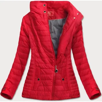 Červená bunda s vysokým stojáčkem (DL016) odstíny červené M (38)