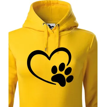 Dámská mikina Dámská mikina psí packa, Barva Žlutá, Velikost S, Canvas Dámská mikina Bezvatriko.cz 0533