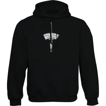 Pánská mikina Mikina s kapucí ROYAL MARINES COMMANDO dagger - černá