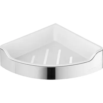 Dávkovač mýdla SAMBA rohová police do sprchy, 218x63x218mm, leštěný nerez