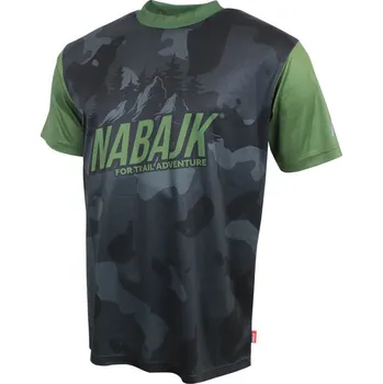 cyklistický dres Nabajk Kubba men jersey short sleeve black camo/khaki S