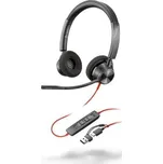 Poly náhlavní souprava Blackwire 3320 MS, USB-C/A adaptér, stereo