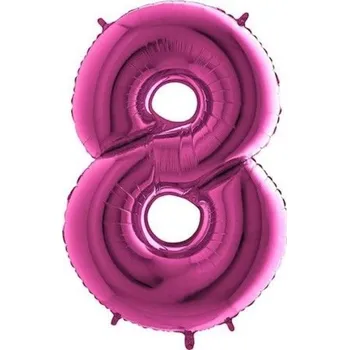 Balónek Balón foliový číslice růžová - Pink 115 cm - 8 - FLEXMETAL