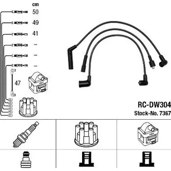Zapalovací kabel Sada kabelů pro zapalování NGK RC-DW304