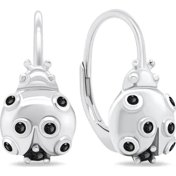 Náušnice Brilio Silver Hravé stříbrné visací náušnice Berušky EA701WBC + 2 měsíce na vrácení zboží