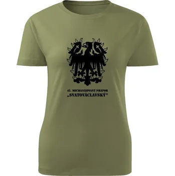 Dámské tričko 42. MECHANIZOVANÝ PRAPOR - olivová