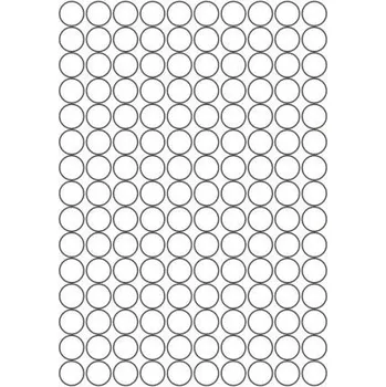 Speciální papír Etikety PRINT kruh průměr 18 mm (100xA4) - bílý strukturovaný papír