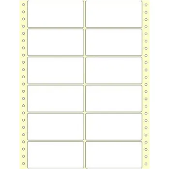 Samolepící etiketa Etikety s vodící perforací 102x48,4 mm 2-řadé bílé
