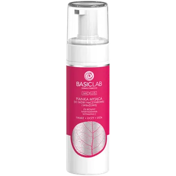 Sprchový gel Basiclab zklidňující mycí pěna pro kuperózní a citlivou pokožku, 150 ml