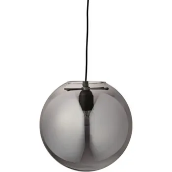 Skleněná závěsná lampa šedá