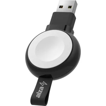 Mobilní telefon Nabíječka na hodinky AlzaPower Wireless MFi Watch charger 120 USB-A černá