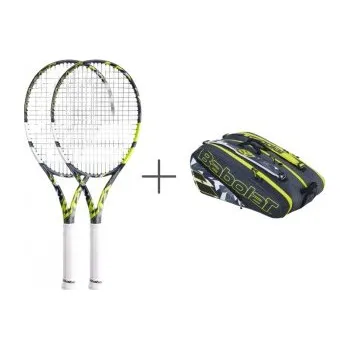Raketový sport 2x Babolat Pure Aero + 1x Bag Pure Aero X12 2023 L4