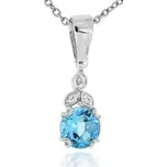 Zlatnictví U Kostela Diamantový přívěs s modrým topazem 834tmb 828781411