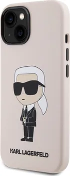 Pouzdro na mobilní telefon Karl Lagerfeld Liquid Silicone Ikonik NFT pro Apple iPhone 15 růžové