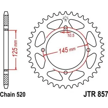 Řetězová sada pro motocykl Jt sprockets JTR 857-39 Yamaha/MuZ