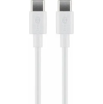 Datový kabel Goobay USB kabel USB-C nabíjecí a synchronizační kabel 2m bílý 51244