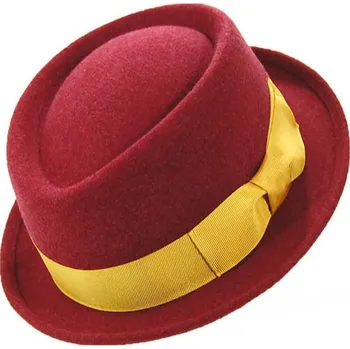Klobouk Klobouk Porkpie vínový - M/L (58 cm)