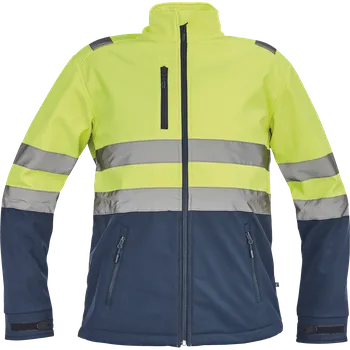 pracovní bunda Cerva GRANADA HV Pánská softshellová bunda žlutá / navy M 0301059272002