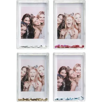 Rám na obraz Hama akrylový rámeček GLITTER, 5,3x8,5 cm modrá