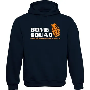 Pánská mikina Mikina s kapucí BOMB SQUAD - námořní modrá