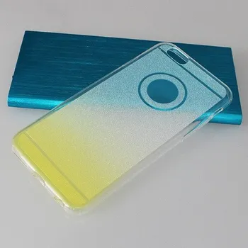 Pouzdro na mobilní telefon Silikonový ochranný obal se třpytkami pro Apple iPhone 6/6S - žlutý