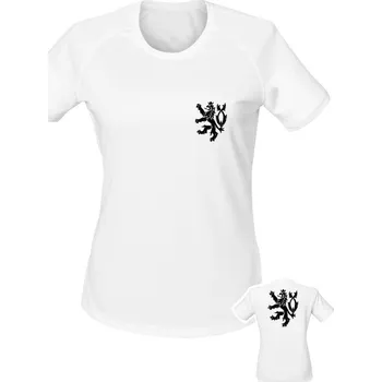 Dámské tričko Dámské funkční tričko Czech Double Lion - bílá