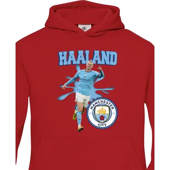 Chlapecká mikina Dětská mikina Haaland - Manchester City, Barva Červená, Velikost 110-116, Canvas Dětská mikina Bezvatriko.cz 2363