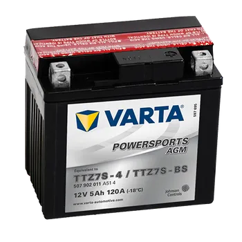 Motobaterie Motobaterie VARTA POWERSPORTS AGM 5 Ah , 12 V , 505 902 , TTZ7S-BS (Varta)