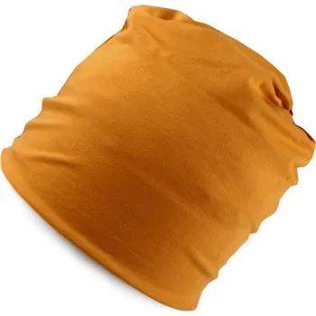 Čepice Kouzelná multifunkční čepice / nákrčník - 2 hořčicová tmavá