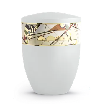 Smuteční dekorace Ekologická urna Arte White - Kompozice