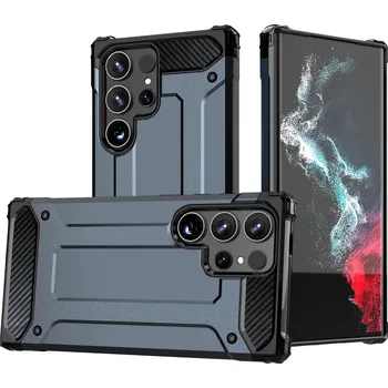 Pouzdro na mobilní telefon Hybrid Armor Case odolné pouzdro pro Samsung Galaxy S24 Ultra modré