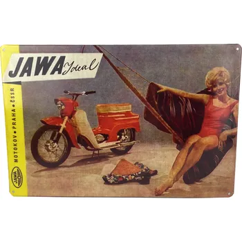 Plechová cedule Plechová cedule Jawa IDEAL 29 x 19 cm