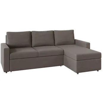 Sedací souprava REGINA, rohová pohovka, látka šedá