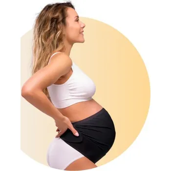 Těhotenský podpůrný pás CARRIWELL Těhotenský nastavitelný podpůrný pás přes bříško- ČERNÝ 2024 Velikost: L/XL