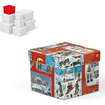 Dárková taška krabice dárková vánoční C-V005-CL 12x12x10cm 5370772 - MFP Paper s.r.o.