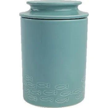 Dóza na potraviny T&G WoodWare Dóza Ryba OCEAN, pr.10,5x16cm, keramika, zeleno-modrá|TaG WoodWare