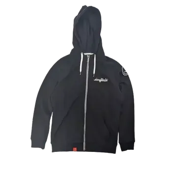 Pánská mikina mikina s kapucí na zip Singltrek Minimalist černá