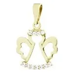 Limitovaná edice - přívěsek zlatý Anděl čelenka a sukýnka osázená zirkony